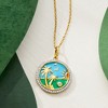 Ross-Simons 0.30 ct. t.w. White Topaz Beach Pendant Necklace With Multicolored Enamel and Swiss Blue Topaz in 18kt Gold Over Sterling Size 18 - 4 of 4