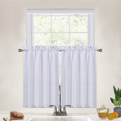 Tier Curtains, Waffle Weave Textured Short Curtains for Bathroom, Kitchen, Cafe,Waterproof Window Covering, Ideal for Small Windows and Cozy Spaces