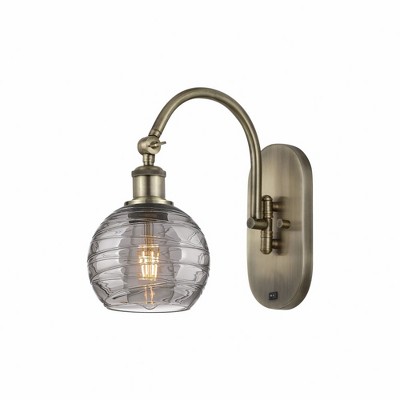 Athens Deco Swirl - 1 Light Arm Swivels Side to Side Wall Sconce In Industrial Style-11.63 Inches Tall and 5.88 Inches W