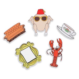 Silver Buffalo Friends Icons 5-Piece Resin Party Sign Set | 7 x 7 Inches - 1 of 4