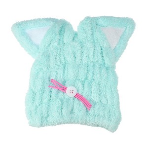 Unique Bargains Cat Shape Cute Hair Drying Towel Dry Cap 1 Pc - 1 of 4