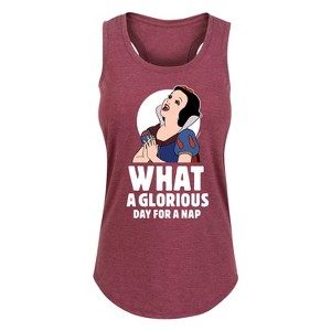 Women's - Disney Princess - Snow White Nap Graphic Racerback Tank - 1 of 4