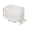 Unique Bargains Portable Floral Cosmetic Bag White 1 Pc - 2 of 3