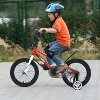Costway 16 Inch Children's Bicycle with Removable Training Wheels Adjustable Seat Front Handbrake and Coaster Brake for  Age 3-8 Years Old Blue/Red - 2 of 4