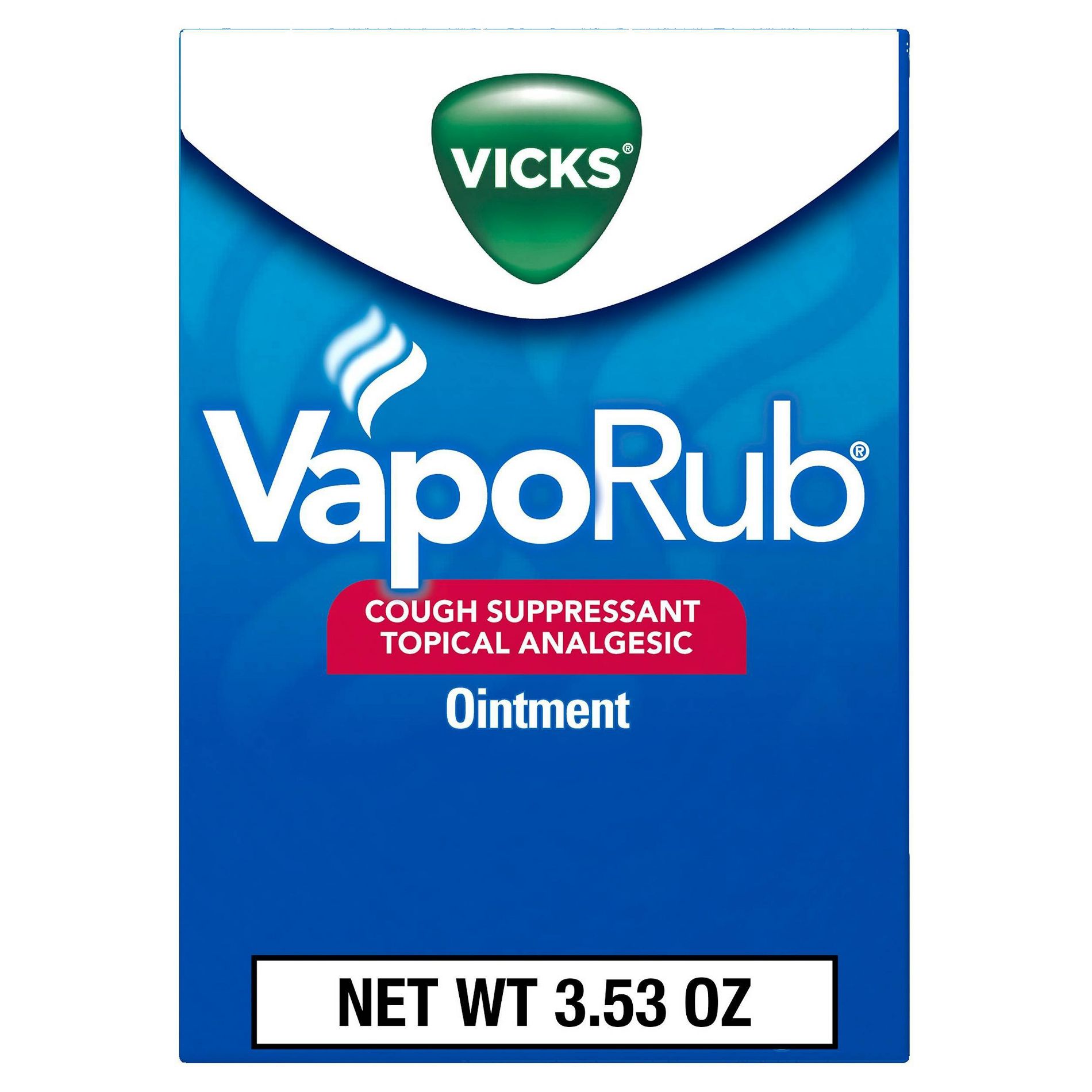 Vicks VapoRub Cough Suppressant Topical Chest Rub & Analgesic Ointment - 3.53oz