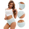 INSPIRE CHIC 2 Pcs Women's High-Waisted Underwear Briefs High Elastic Breathable Underpants - 3 of 4