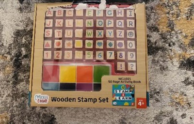 48pc Wooden Letters, Numbers, & Shapes Stamp Set - Chuckle & Roar : Target