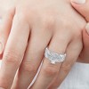 Pompeii3 1/5ct Diamond Engagement Ring Matching Wedding Band Set 10K White Gold - 4 of 4