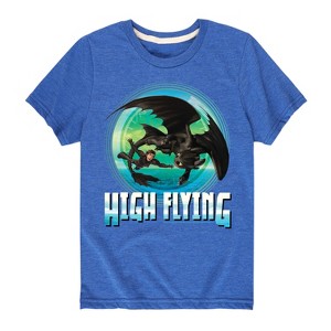 Boys' - How to Train Your Dragon - Hiccup Toothless High Flying Short Sleeve Graphic T-Shirt - 1 of 3
