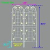 Kelly 2 Pack 86.7''x19.7''Metal Garden Trelli, Flower Support Tiered Planters for Climbing Plants, Patio Outdoor Furniture - The Pop Home - 2 of 4