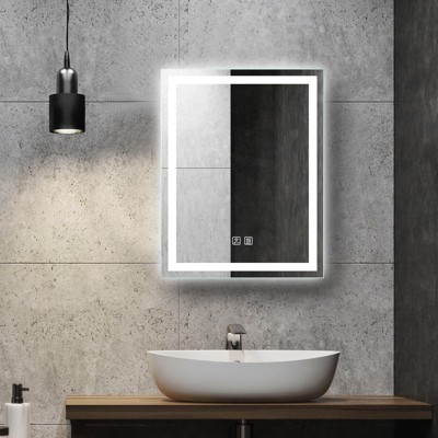 Homlux Rectangular Frosted Edge Bathroom Mirror - 