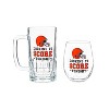 Evergreen Cleveland Browns, Stemless 17OZ Wine & Beer 16 OZ Gift Set - 3 of 4