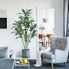 Artificial Dracaena Tree Fake Plant, Faux Tropical Yucca Floor Plant Tree in Pot for Home Decor Indoor Outdoor Office Decor, All Season Green - 3 of 4