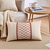 REGALWOVEN Geometry Weave Patchwork Throw Pillow Covers for Sofa Farmhouse Living Room Decor 2 Pcs - 2 of 4