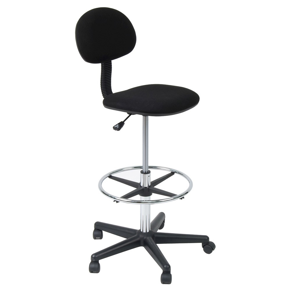 Photos - Computer Chair Height Adjustable Drafting Chair with Foot Ring Black - Studio Designs
