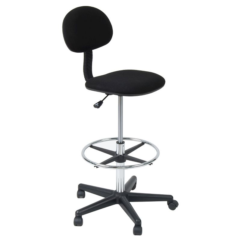 Height Adjustable Drafting Chair with Foot Ring Black - Studio Designs, 1 of 5
