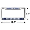 Rice University Owls Full Size Standard License Plate Metal Frame - 4 of 4
