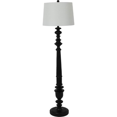 Benjamin 59.5" Satin Black Resin Floor Lamp