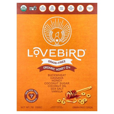Lovebird, Grain-Free Cereal, Organic Honey O's, 7 oz