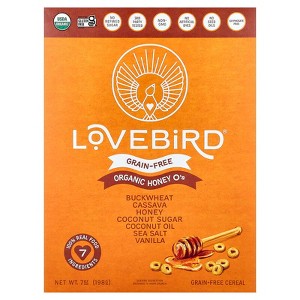 Lovebird, Grain-Free Cereal, Organic Honey O's, 7 oz - 1 of 4
