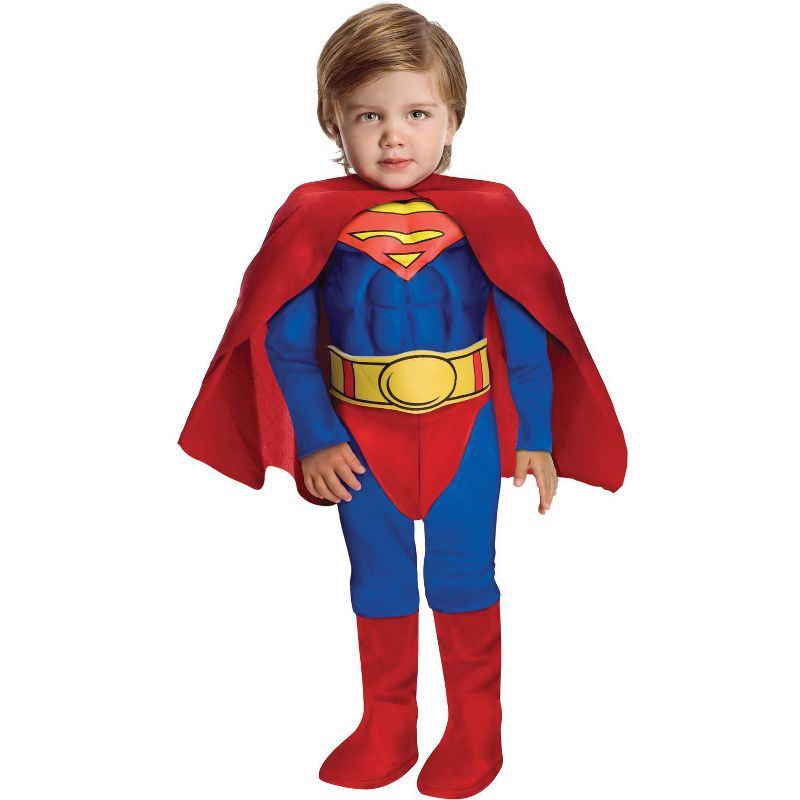 DC Comics Superman Deluxe Muscle Chest Superman Toddler/Child Costume, Small, 2 of 3