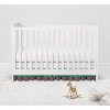  Bacati - 3 Layer Ruffled Crib/Toddler Bed Skirt - White/Mint/Gray - 4 of 4