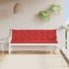 vidaXL Indoor/Outdoor Bench Cushions 2 pcs, Non-slip, Water-Repellent, Red 78.7"x19.7"x2.8" - 3 of 4