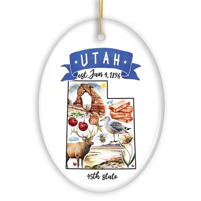 Artistic Utah State Themes and Landmarks Christmas Ornament| OrnamentallyYou