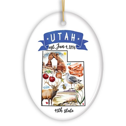 Artistic Utah State Themes And Landmarks Christmas Ornament 3 : Target
