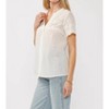 Women's Floral Eyelet Top - LOVESTITCH - 3 of 4