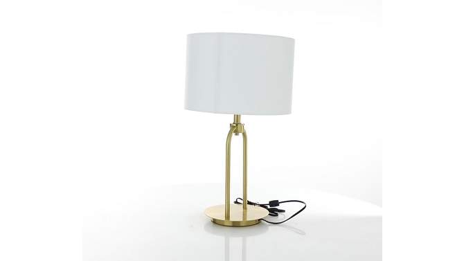 Metal Table Lamp with Drum Shade Gold - CosmoLiving by Cosmopolitan, 2 of 8, play video