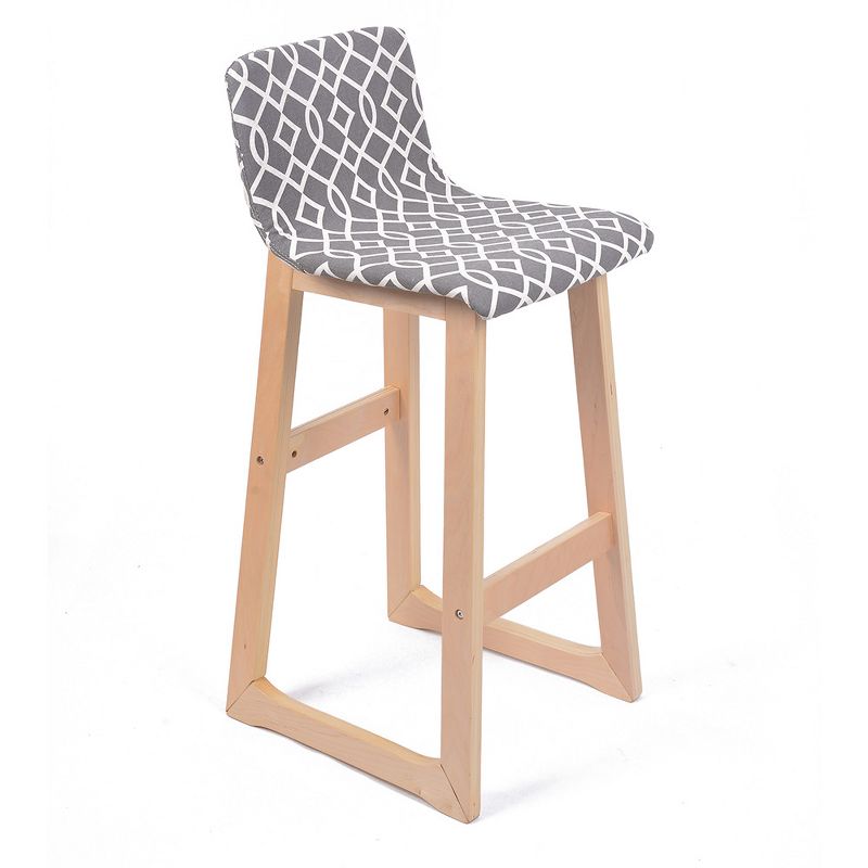 Modern Home Chelsea Contemporary Wood/Fabric Barstool, 1 of 3
