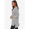 Roaman's Women's Plus Size Blouson Sleeve High Low Sweatshirt - 4 of 4
