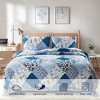 Peace Nest Premium Microfiber Ultra Soft Reversible Quilted Coverlet Set - 2 of 4