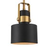Possini Euro Design Courtney Black Burnished Brass Mini Pendant Light 6 1/2" Wide Modern for Dining Room House Foyer Kitchen Island Entryway Bedroom - 3 of 4