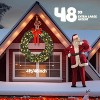 VINGLI 48" Pre-lit LED Christmas Wreath with 450 Tips, Bow, Pine Cones & Ornaments. Plug-in - 2 of 4