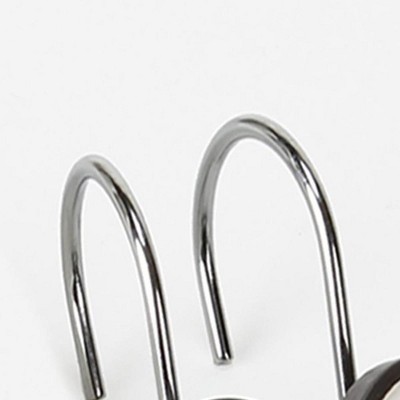 Multicolor Circular Design Shower Curtain Hooks Set of 12