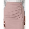 Hobemty Women's Wear to Work Elastic High Waist Pleated Bodycon Midi Skirts - 4 of 4