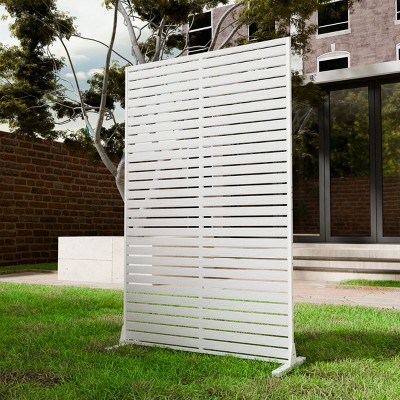 SEVOBAL Patio Decorative Screens 6 Piece Plastic Patio Screen with Venetian Flower Design for Yard, Garden, Indoor Spaces, White, 45.47"15.75"72.05"