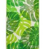 Homefires Monstera Palms Indoor Runner Rug, Tropical Leaf Design in Green, 20"x54" Rectangle for Hallways & Entry Spaces - 2 of 3