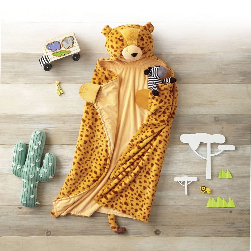 Cheetah Sensory Friendly Kids&#39; Hooded Blanket - Pillowfort&#8482;, 5 of 6