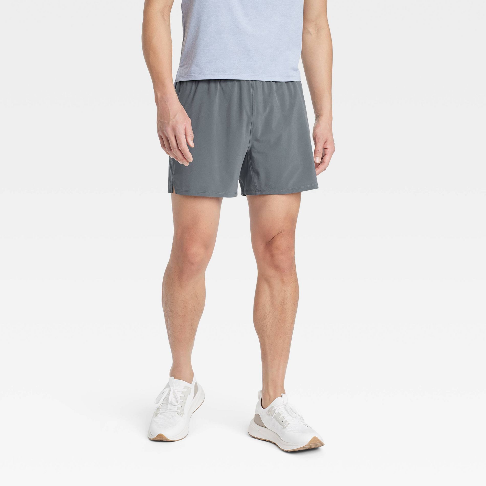 Men's Active Light Unlined Run Shorts 5" - All In Motion™  Dark Gray XL: Recycled Polyester, Spandex, Moisture Wicking, Quick Drying