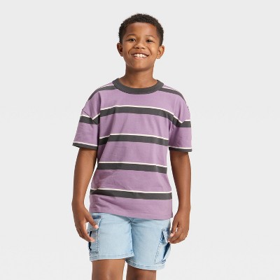 Boys' Short Sleeve Striped Oversized T-Shirt - Cat & Jack™