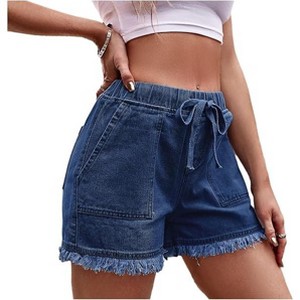 Coolmee Women's Jean Shorts Ripped Distressed Fashion Denim Short Resort Beach Vacation Outfits - 1 of 4