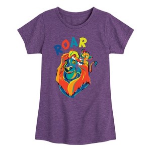 Girls' - Disney - Mufasa & Simba Fitted Short Sleeve Graphic T-Shirt - 1 of 4
