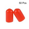 Unique Bargains Rubber Vinyl Round Tube Bolt Thread Protectors End Caps Cover Red 50 Pcs - 2 of 4