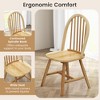 Tangkula 5 PCS Dining Set for 4 Round Table w/ 4 Chairs Solid Rubber Wood Frame Modern - 4 of 4