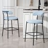 CAVINAS  26'' Counter Height Bar Stools, Teddy Fabric Upholstered Armless Chair with Soft Upholstery and High-Density Foam - 3 of 4