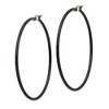 Chisel Stainless Steel Polished Black IP-plated 60mm Diameter 2mm Hoop Earrings - 3 of 4