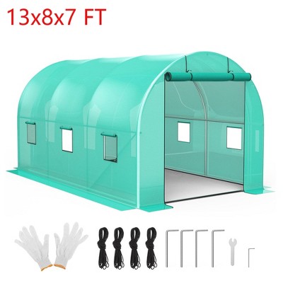 Walking in Tunnel Tent Galvanized Frame Waterproof Greenhouse